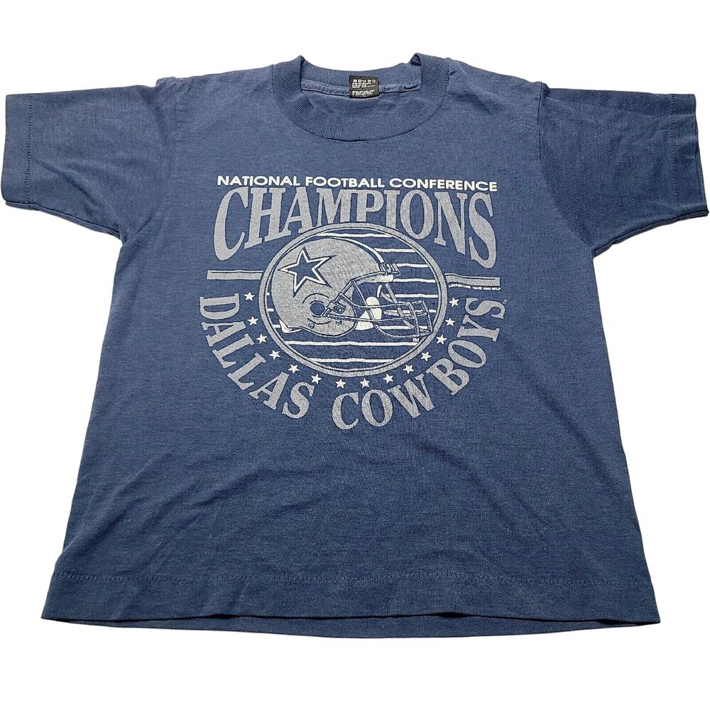 Vintage Dallas Cowboys NFL Football Graphic Print T-Shirt Size Youth Medium